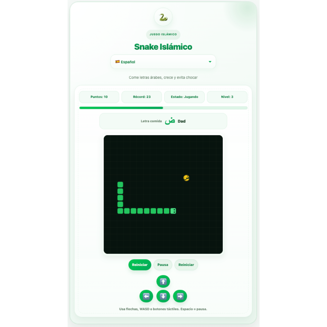 Juego Snake online en WALIDA